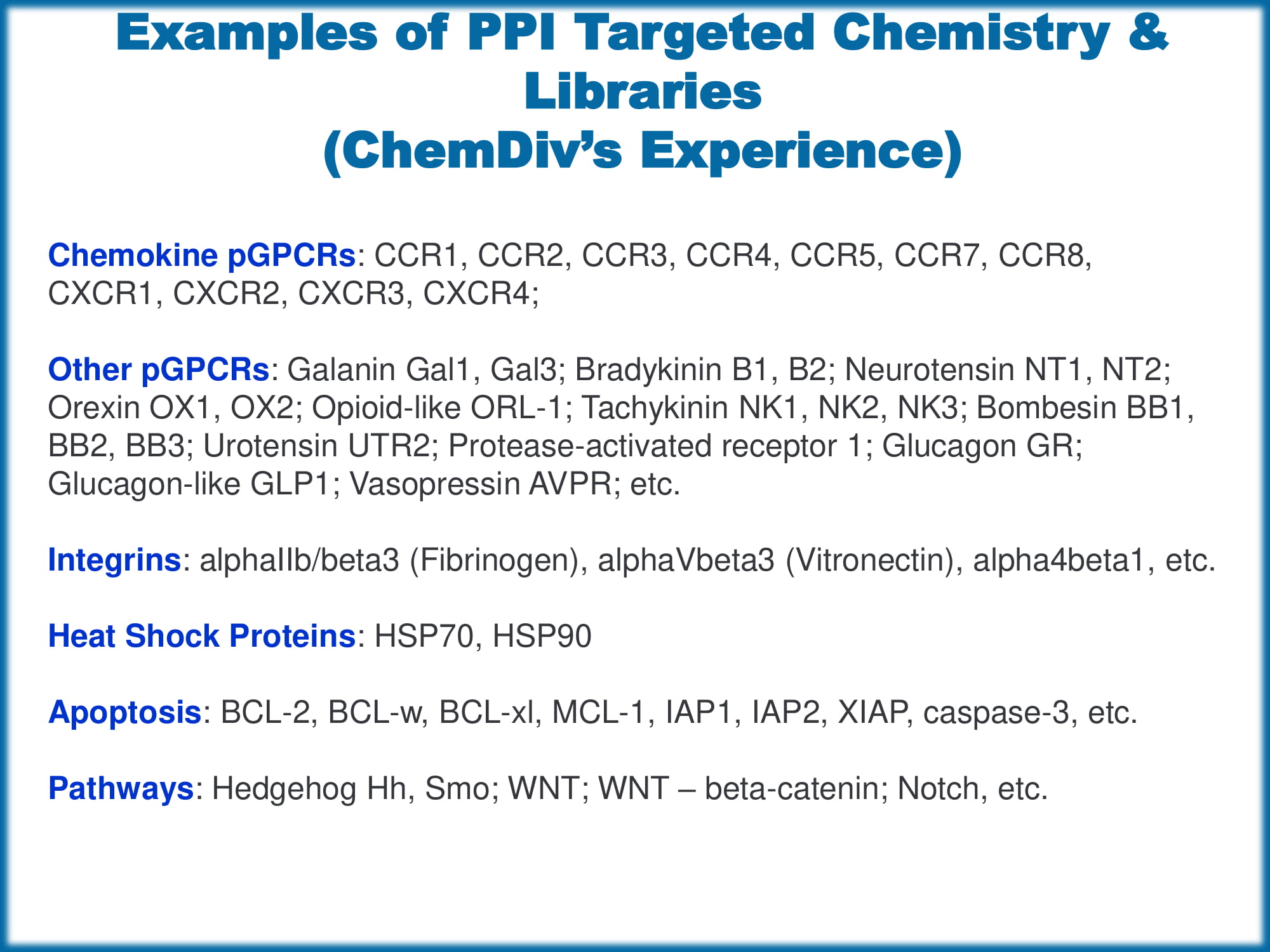  Shape Helix Mimetics PPI Library