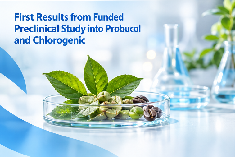 First results from funded preclinical study into probucol and chlorogenic
