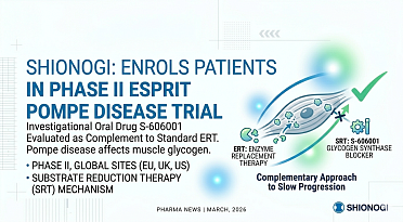 Shionogi Enrols First Patients in Esprit Trial for Pompe Disease Therapy