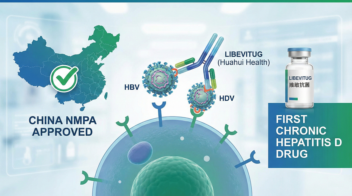 China Clears Huahui Health’s Libevitug as First Drug for Chronic Hepatitis D