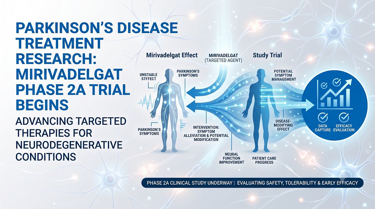 Parkinson's Disease Treatment: Mirivadelgat Enters Phase 2a Study Trial