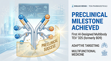 Biolojic Design Reaches Teva Milestone for AI-Designed Multibody TEV ‘325