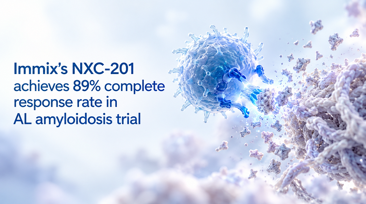Immix’s NXC-201 achieves 89% complete response rate in AL amyloidosis trial