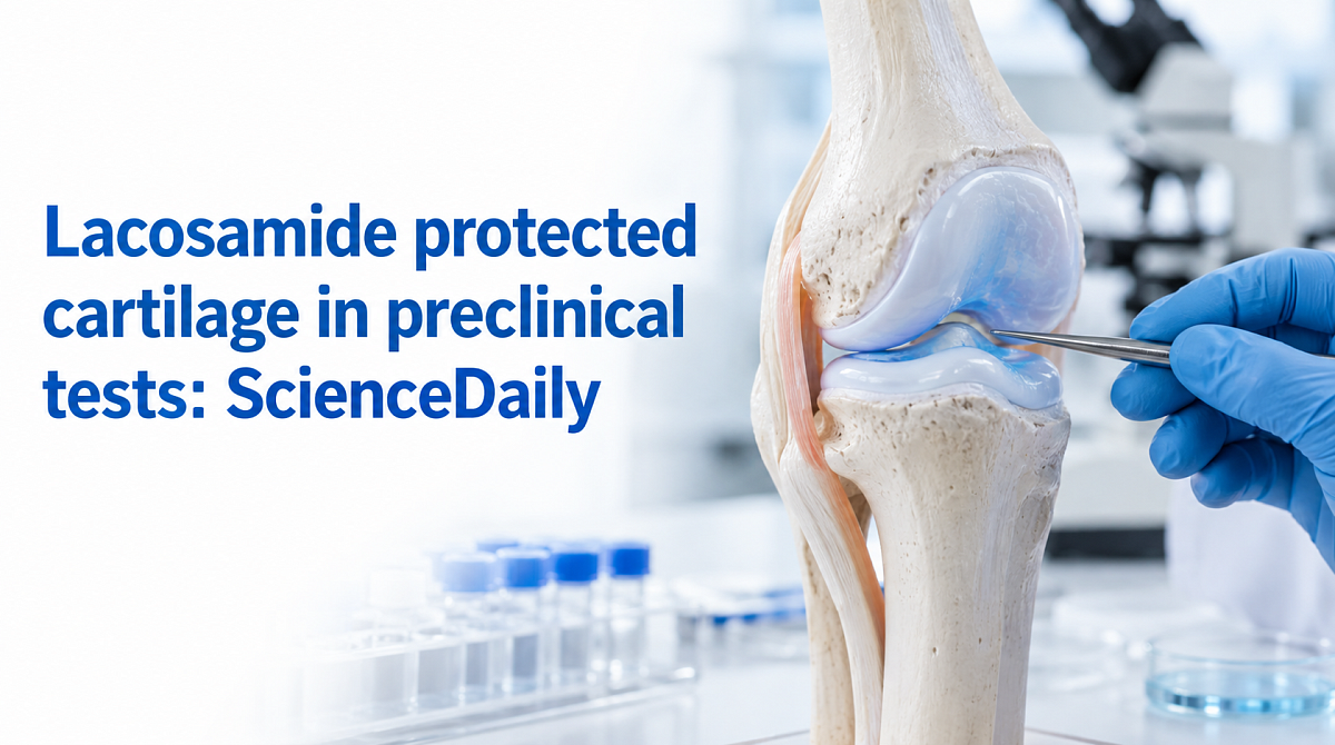Lacosamide protected cartilage in preclinical tests — ScienceDaily