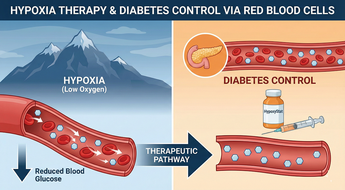 Preclinical Study: Hypoxia Therapy Controls Diabetes via Red Blood Cells