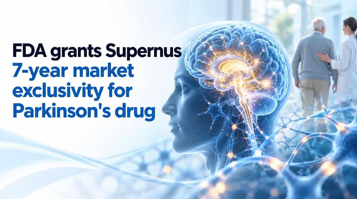 FDA grants Supernus 7-year market exclusivity for Parkinson's drug