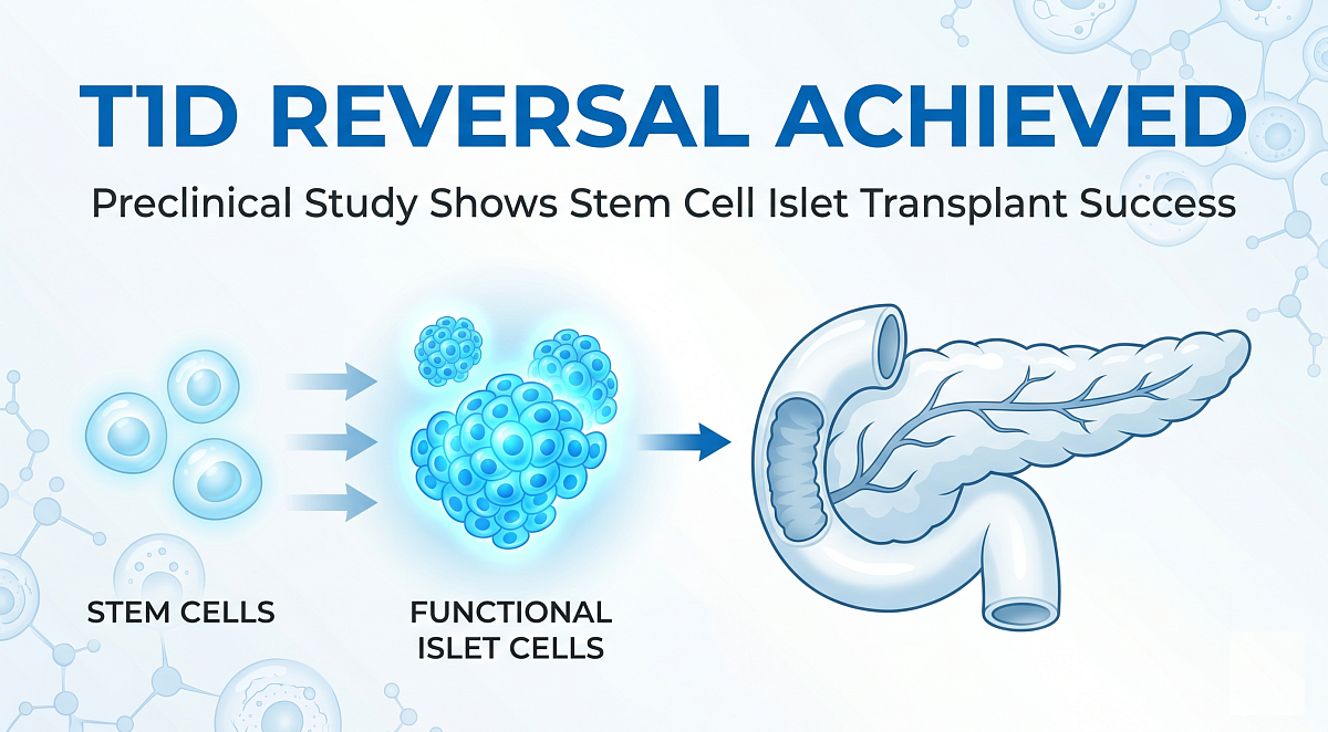 Stem Cell & Islet Transplant Reverses Type 1 Diabetes in Preclinical Study
