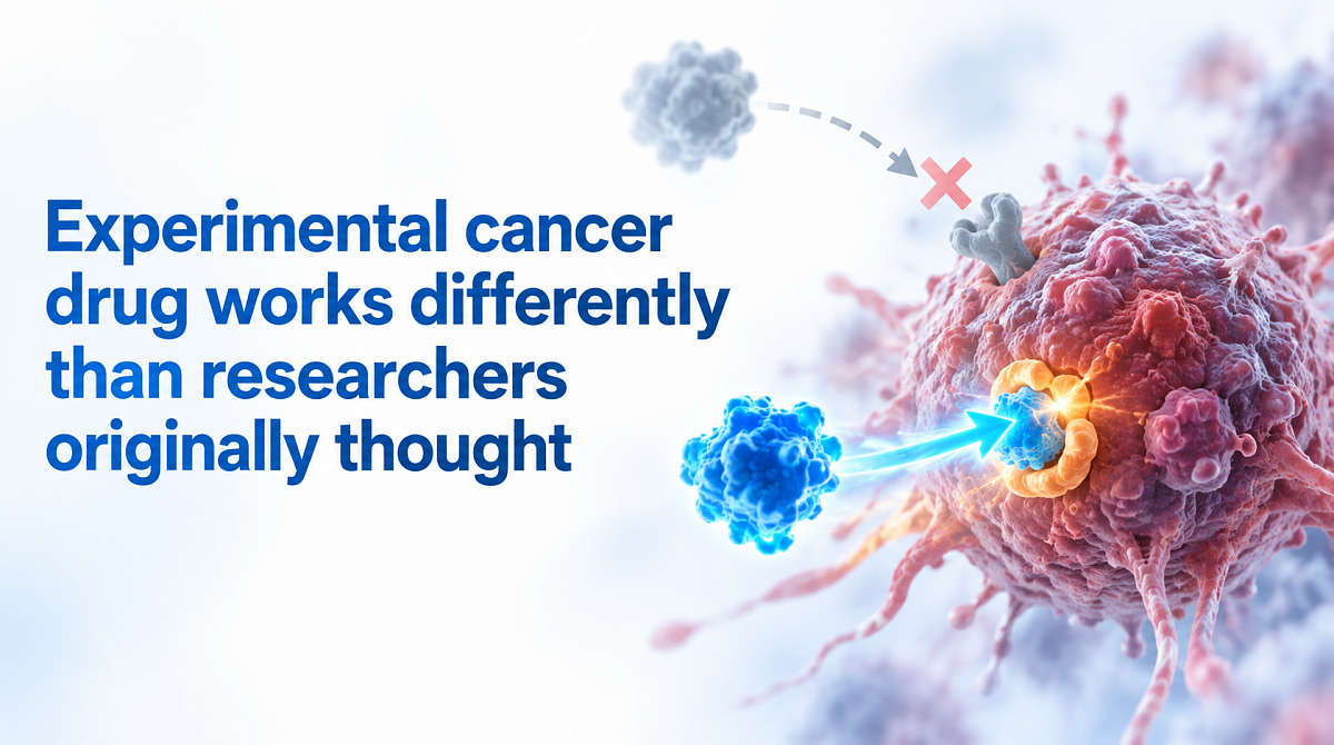 Experimental cancer drug works differently than researchers originally thought