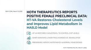 Hoth Therapeutics Data: HT-VA Restores Cholesterol in Female MASLD Model