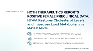 Hoth Therapeutics Data: HT-VA Restores Cholesterol in Female MASLD Model