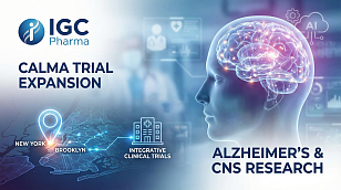 IGC Pharma Adds New York Site for CALMA Phase II Alzheimer’s Disease Trial