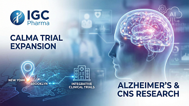 IGC Pharma Adds New York Site for CALMA Phase II Alzheimer’s Disease Trial