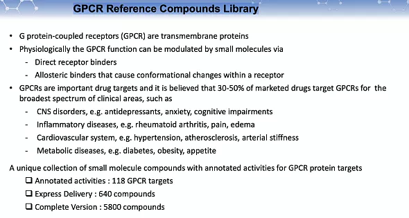 GPCR Reference Compounds Library
