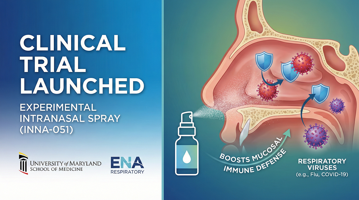 UMSOM Launches Trial for INNA-051 Intranasal Spray Against Respiratory Viruses