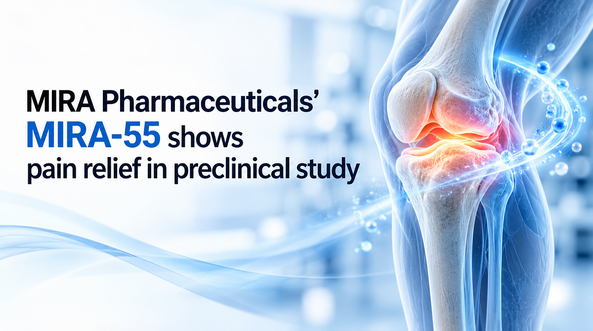 MIRA Pharmaceuticals' MIRA-55 shows pain relief in preclinical study