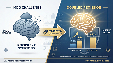J&J Caplyta Doubles Remission Rates in MDD: New Phase III Data