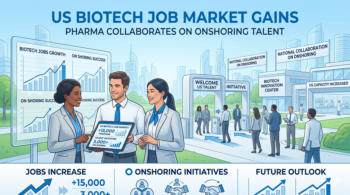 US Biotech Job Market Gains: Pharma Collaborates on Onshoring Talent